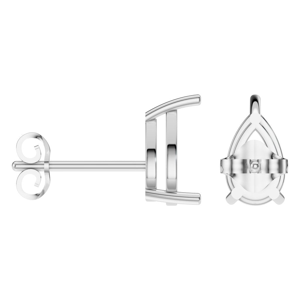 EA-4291 White Gold Earrings UNSET - ANGLE