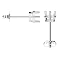 EA-4291 White Gold Earrings UNSET - BACK