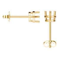 EA-4291 Yellow Gold Earrings UNSET - BACK