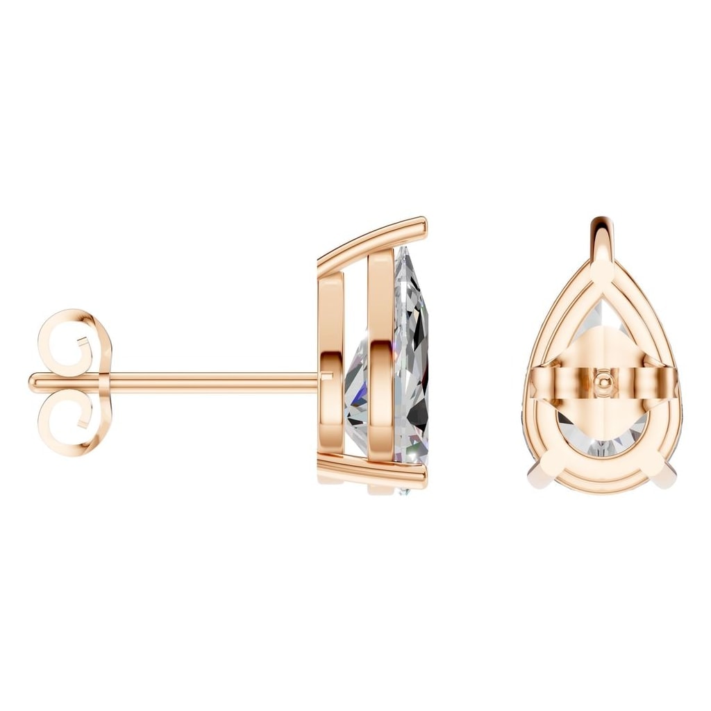 EA-4291 Rose Gold Earrings SET - ANGLE