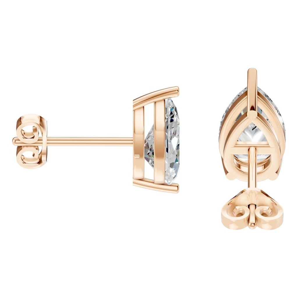 EA-4291 Rose Gold Earrings SET - Side View