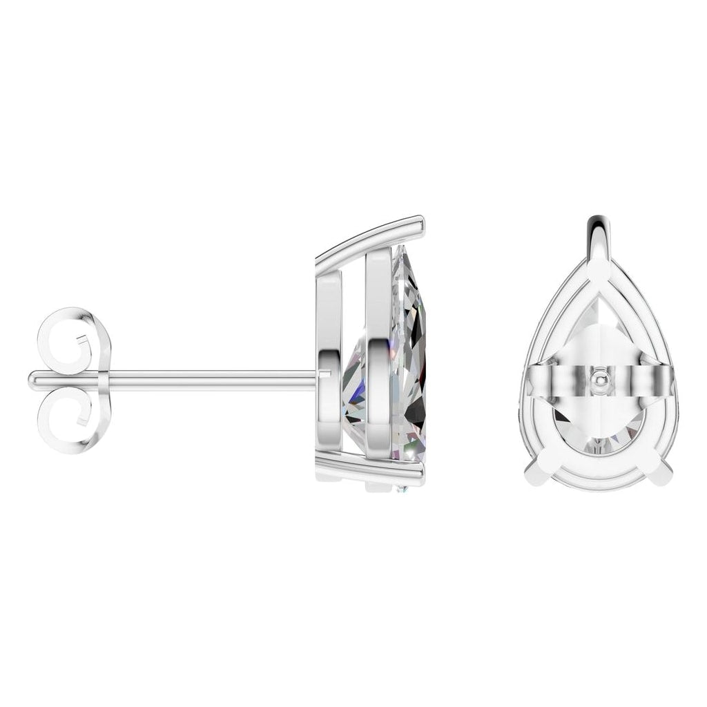 EA-4291 White Gold Earrings SET - ANGLE