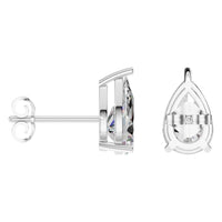 EA-4291 White Gold Earrings SET - ANGLE
