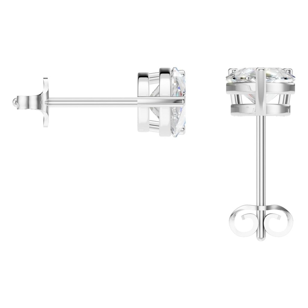 EA-4291 White Gold Earrings SET - BACK