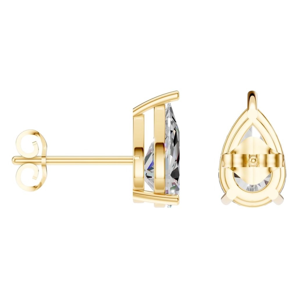 EA-4291 Yellow Gold Earrings SET - ANGLE