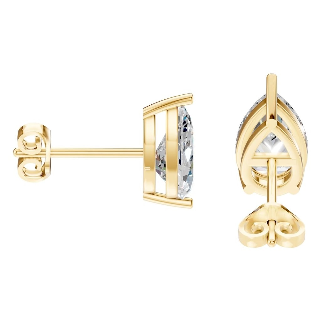 EA-4291 Yellow Gold Earrings SET - Side View