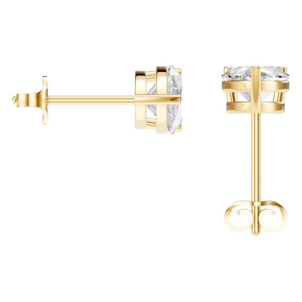 EA-4291 Yellow Gold Earrings SET - BACK