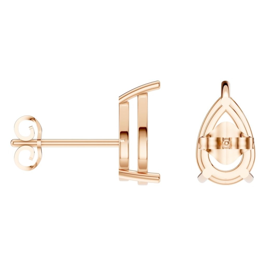 EA-4291 Rose Gold Earrings UNSET - ANGLE