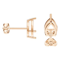 EA-4291 Rose Gold Earrings UNSET - Side View