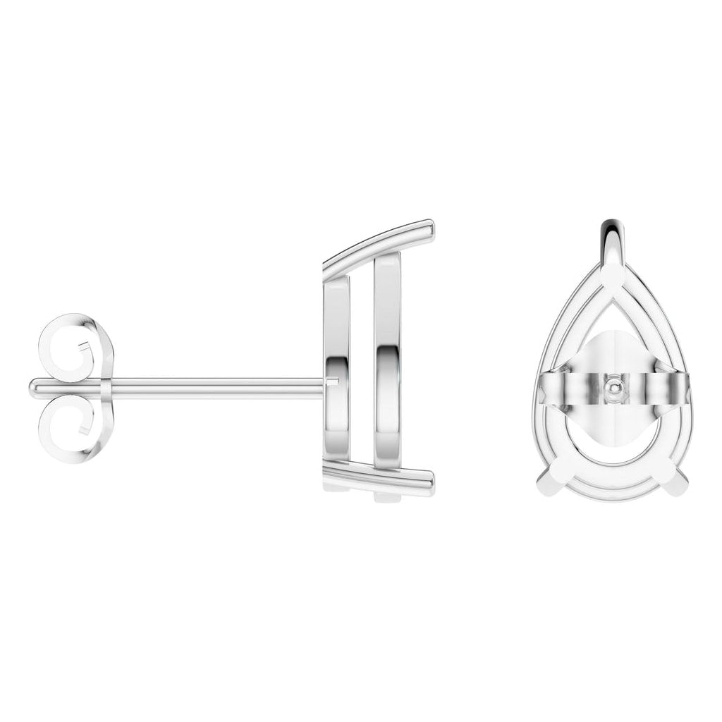 EA-4291 White Gold Earrings UNSET - ANGLE