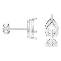 EA-4291 White Gold Earrings UNSET - Side View