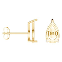 EA-4291 Yellow Gold Earrings UNSET - ANGLE