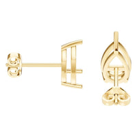 EA-4291 Yellow Gold Earrings UNSET - Side View