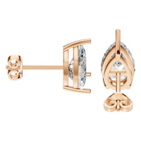 EA-4291 Rose Gold Earrings SET - Side View