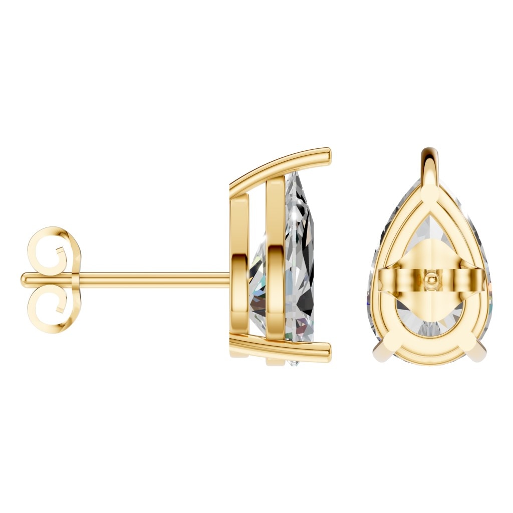 EA-4291 Yellow Gold Earrings SET - ANGLE