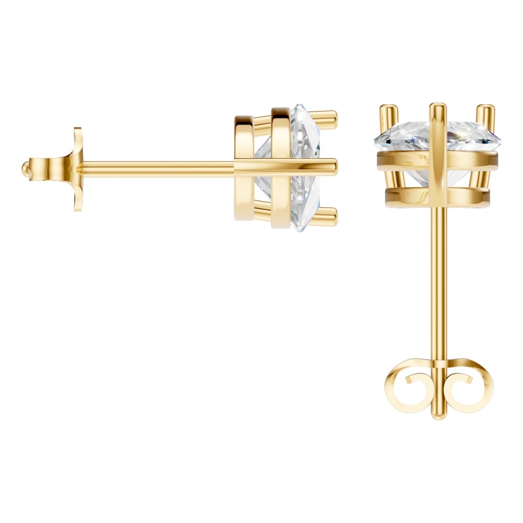 EA-4291 Yellow Gold Earrings SET - BACK