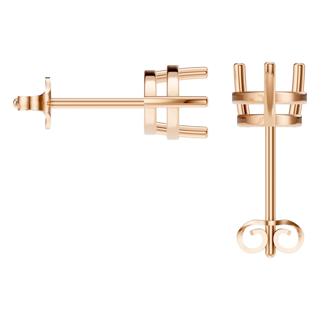 EA-4291 Rose Gold Earrings UNSET - BACK