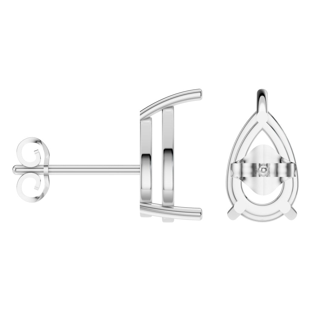 EA-4291 White Gold Earrings UNSET - ANGLE
