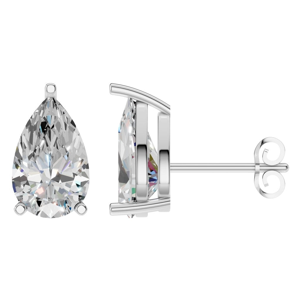 EA-4291 White Gold Earrings SET - Main View
