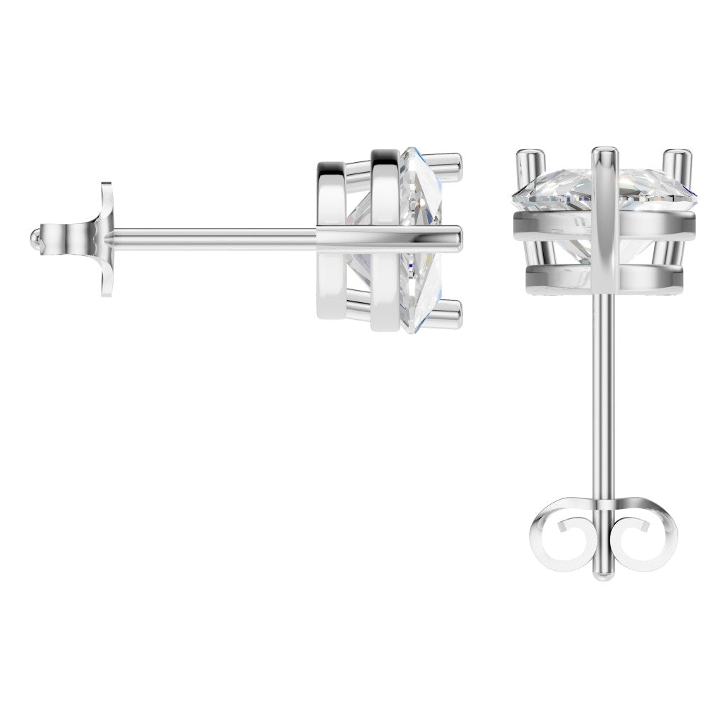 EA-4291 White Gold Earrings SET - BACK