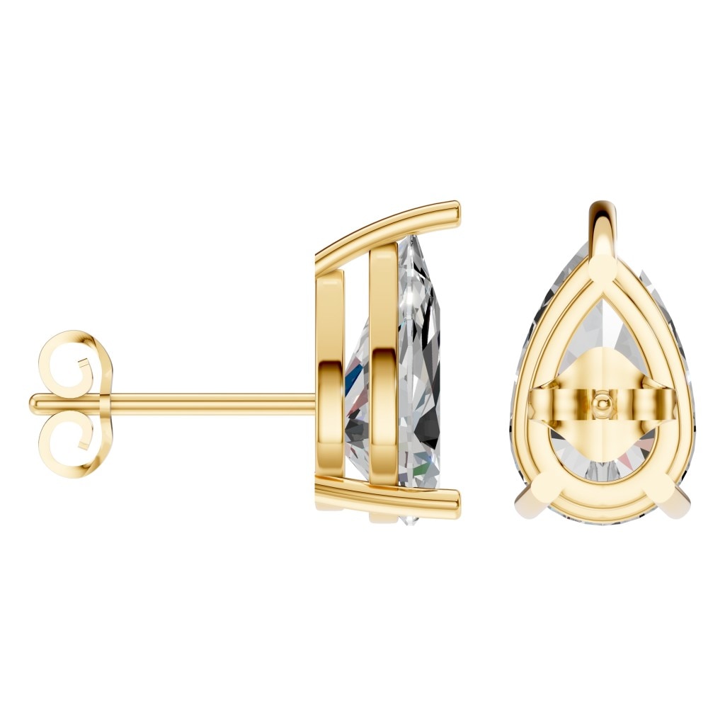 EA-4291 Yellow Gold Earrings SET - ANGLE