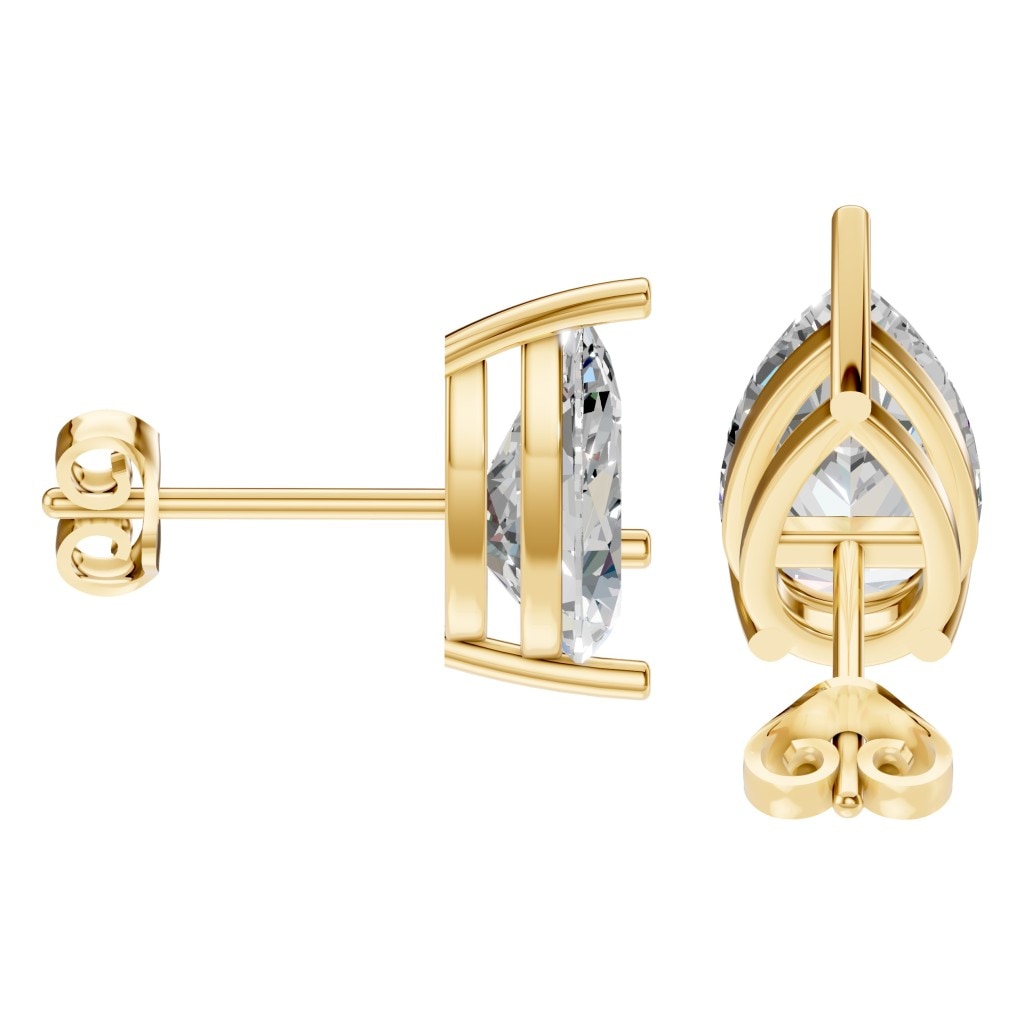 EA-4291 Yellow Gold Earrings SET - Side View