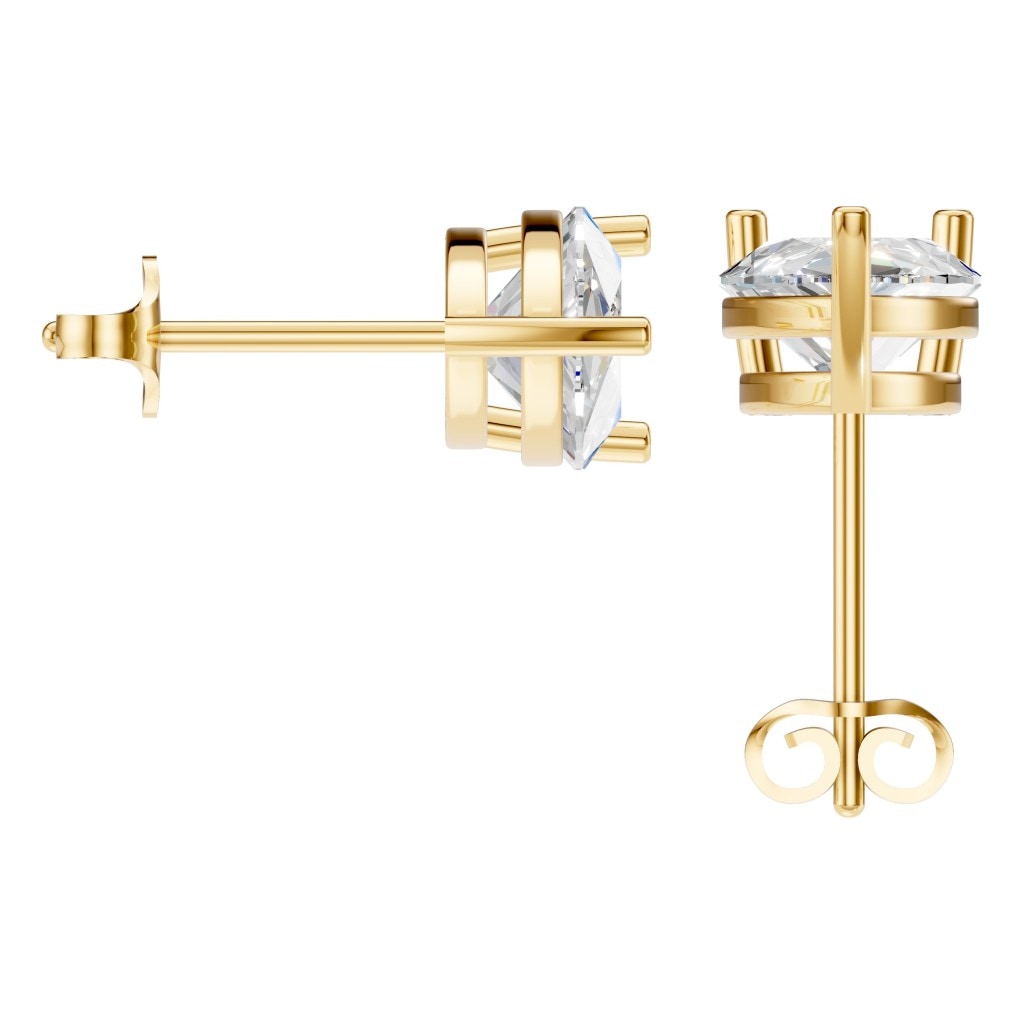 EA-4291 Yellow Gold Earrings SET - BACK