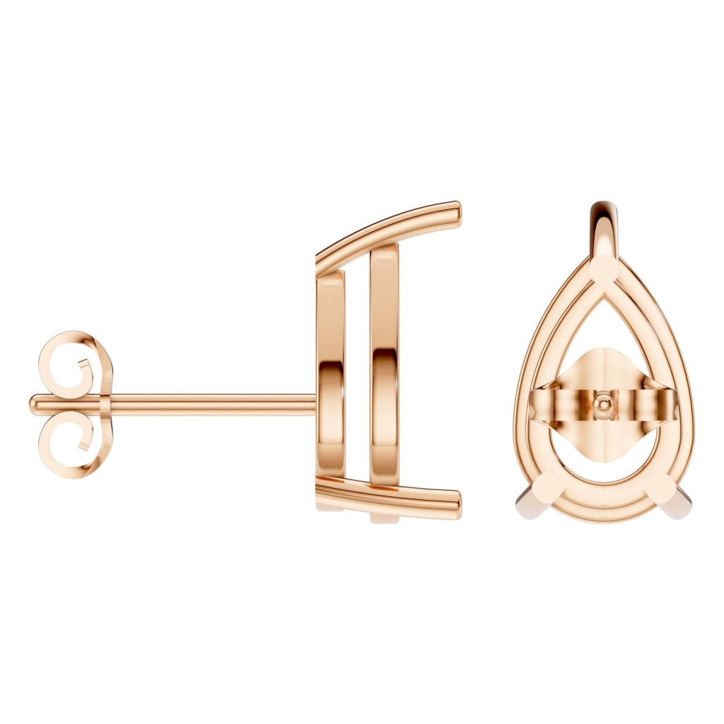 EA-4291 Rose Gold Earrings UNSET - ANGLE