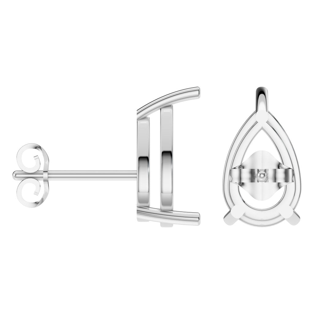 EA-4291 White Gold Earrings UNSET - ANGLE