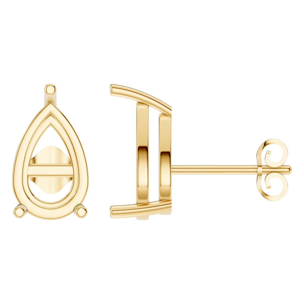 EA-4291 Yellow Gold Earrings UNSET - Main View