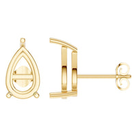 EA-4291 Yellow Gold Earrings UNSET - Main View