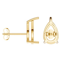 EA-4291 Yellow Gold Earrings UNSET - ANGLE