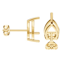 EA-4291 Yellow Gold Earrings UNSET - Side View