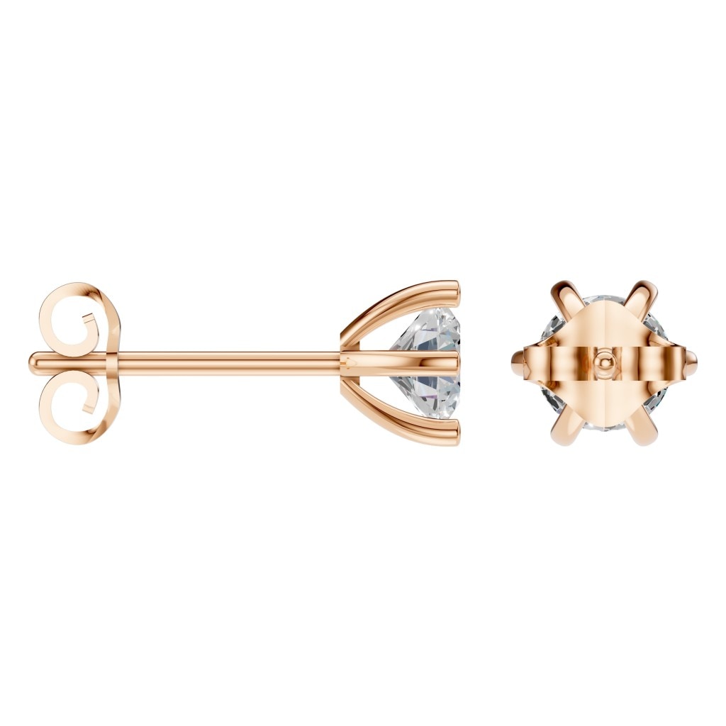 EA-4293 Rose Gold Earrings SET - ANGLE