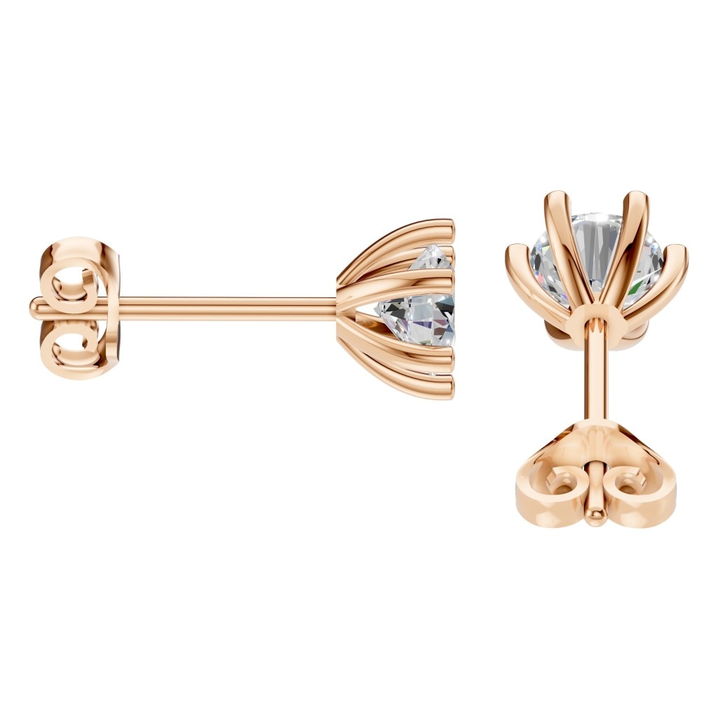 EA-4293 Rose Gold Earrings SET - Side View