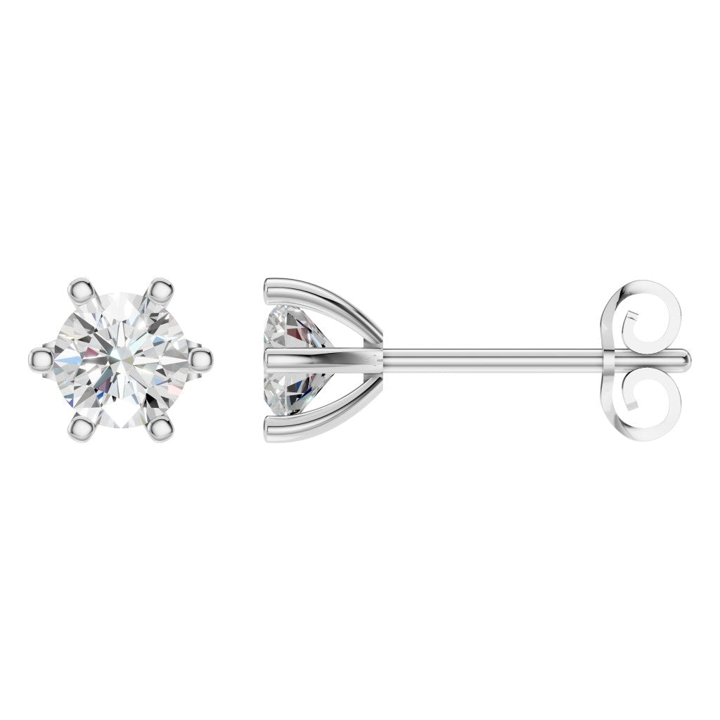 EA-4293 White Gold Earrings SET - Main View
