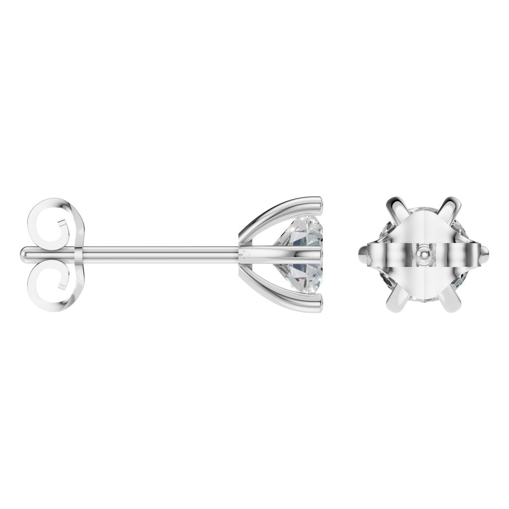 EA-4293 White Gold Earrings SET - ANGLE