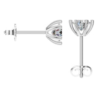 EA-4293 White Gold Earrings SET - BACK