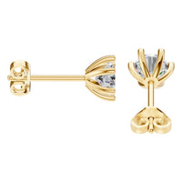 EA-4293 Yellow Gold Earrings SET - Side View