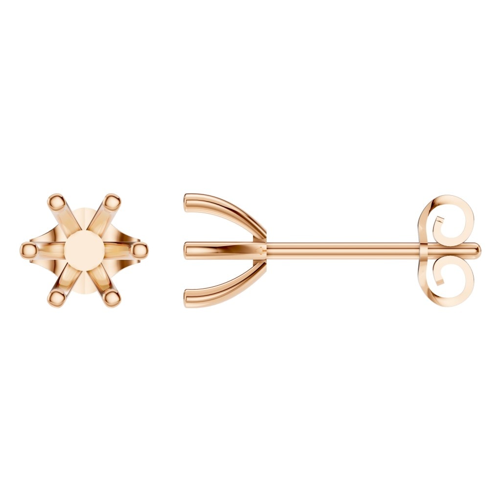 EA-4293 Rose Gold Earrings UNSET - Main View