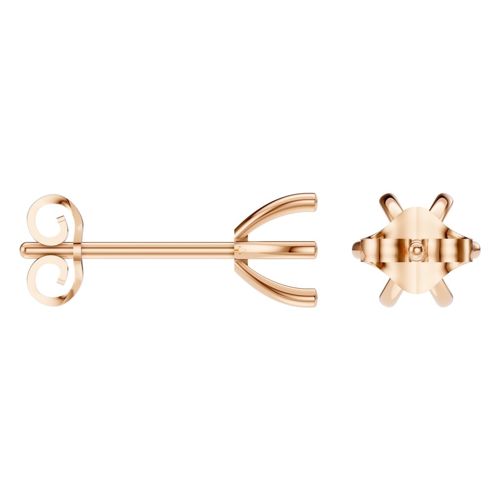 EA-4293 Rose Gold Earrings UNSET - ANGLE