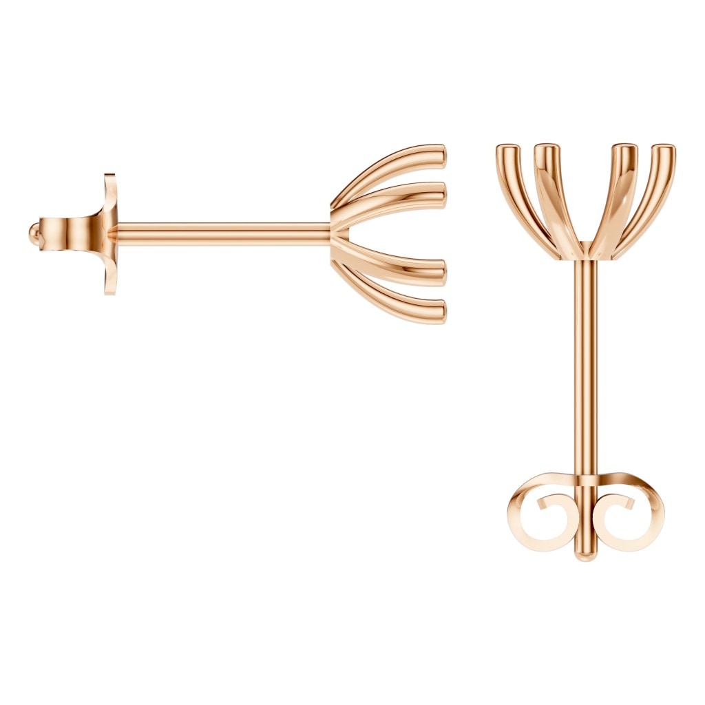 EA-4293 Rose Gold Earrings UNSET - BACK