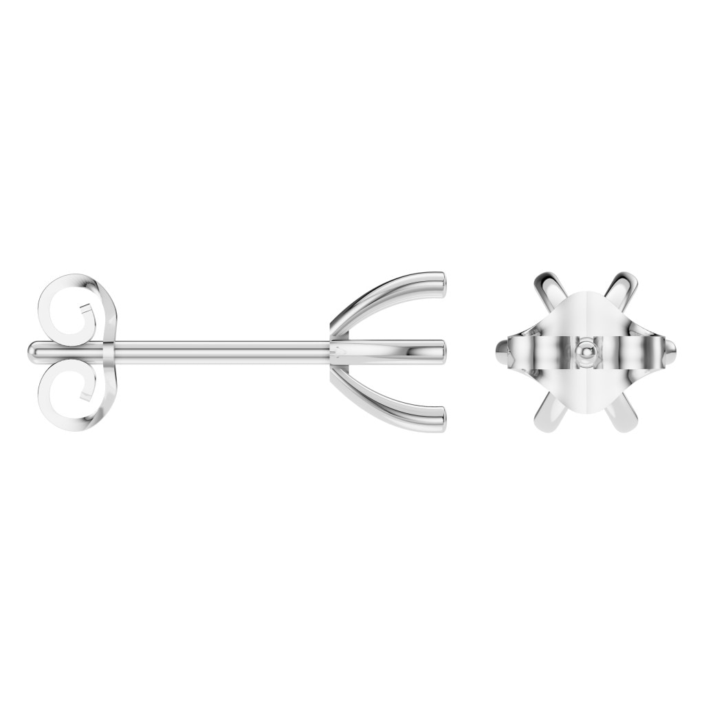 EA-4293 White Gold Earrings UNSET - ANGLE