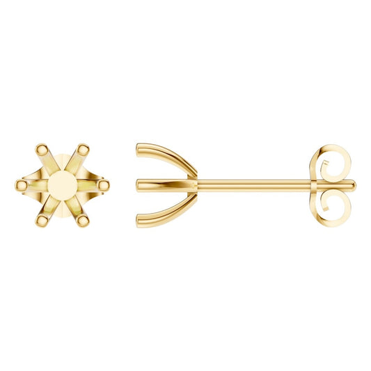 EA-4293 Yellow Gold Earrings UNSET - Main View