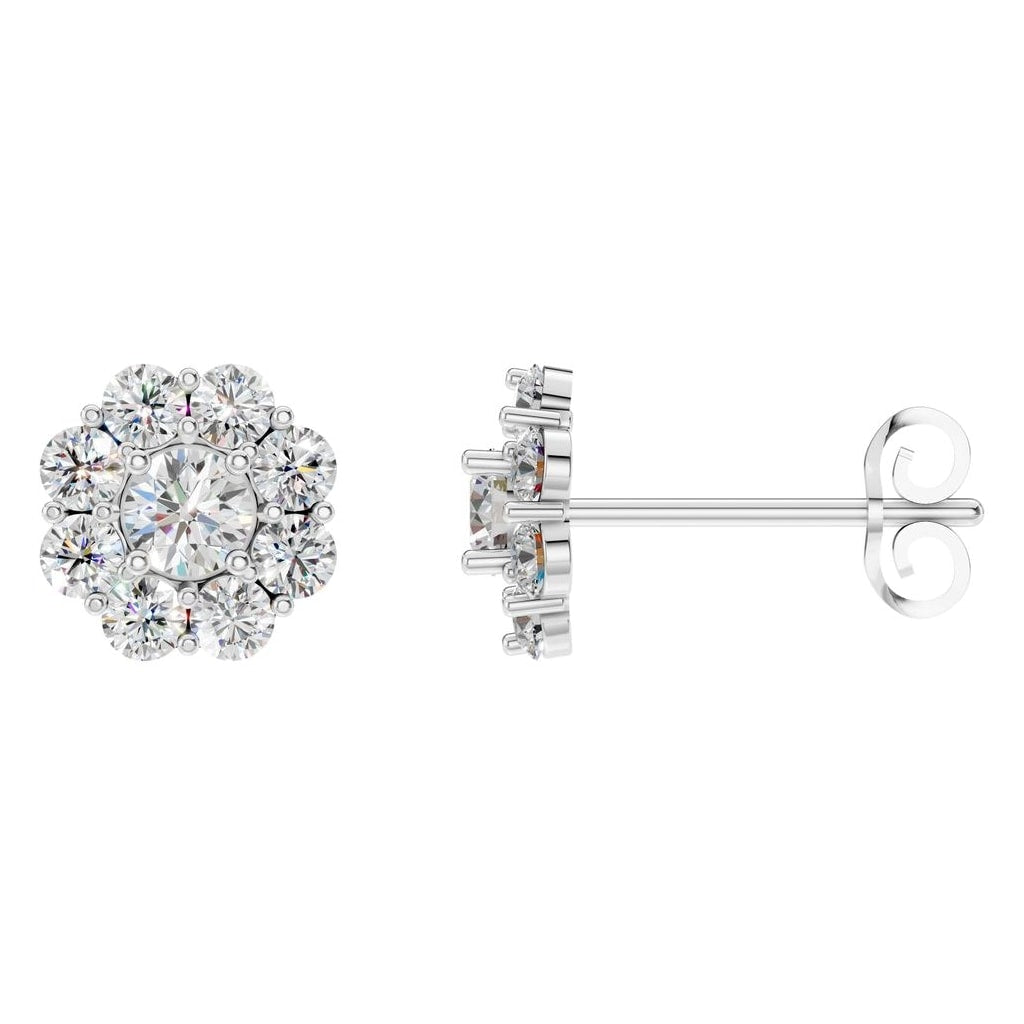 EA-5039 White Gold Earrings SET - Main View