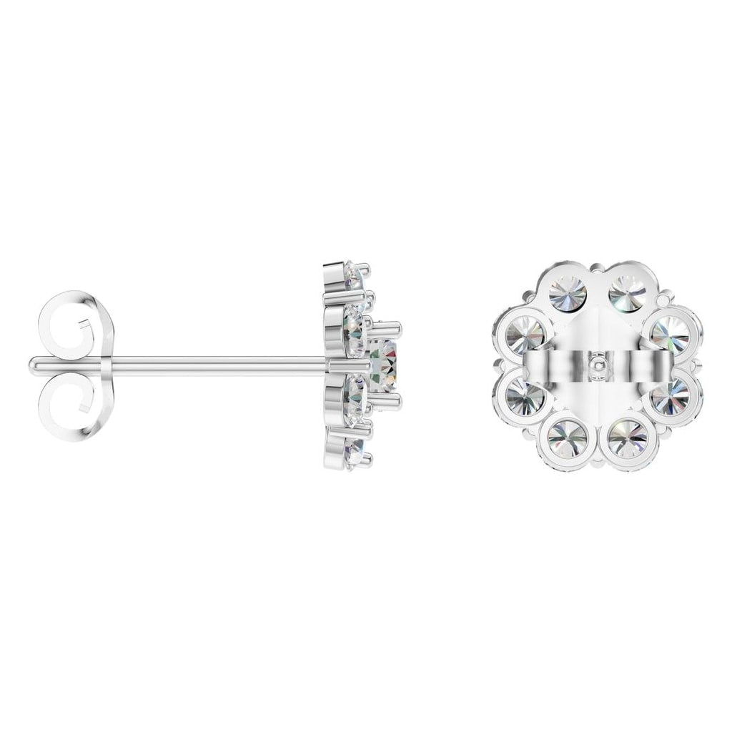 EA-5039 White Gold Earrings SET - ANGLE