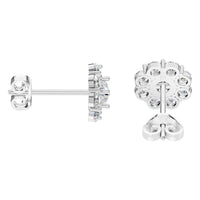 EA-5039 White Gold Earrings SET - Side View