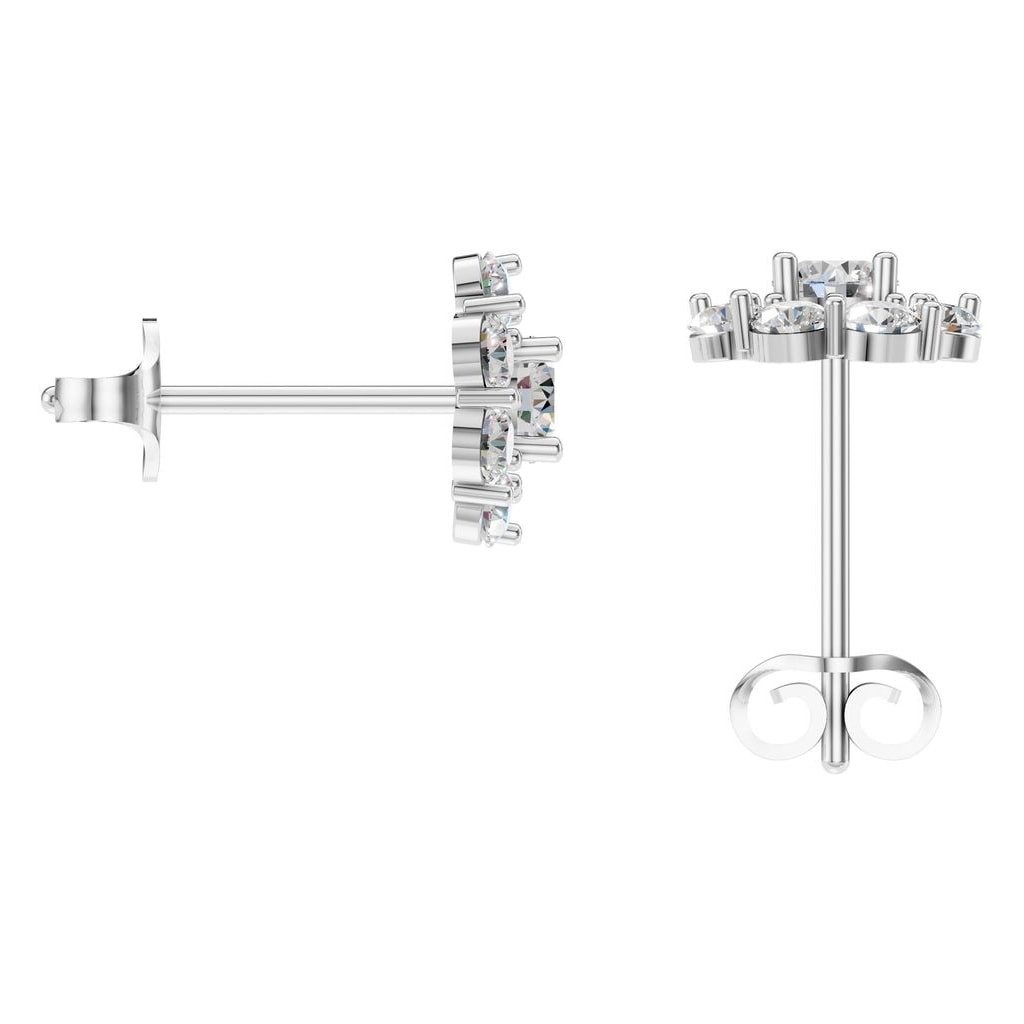 EA-5039 White Gold Earrings SET - BACK