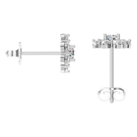 EA-5039 White Gold Earrings SET - BACK