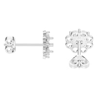 EA-5039 White Gold Earrings UNSET - Side View